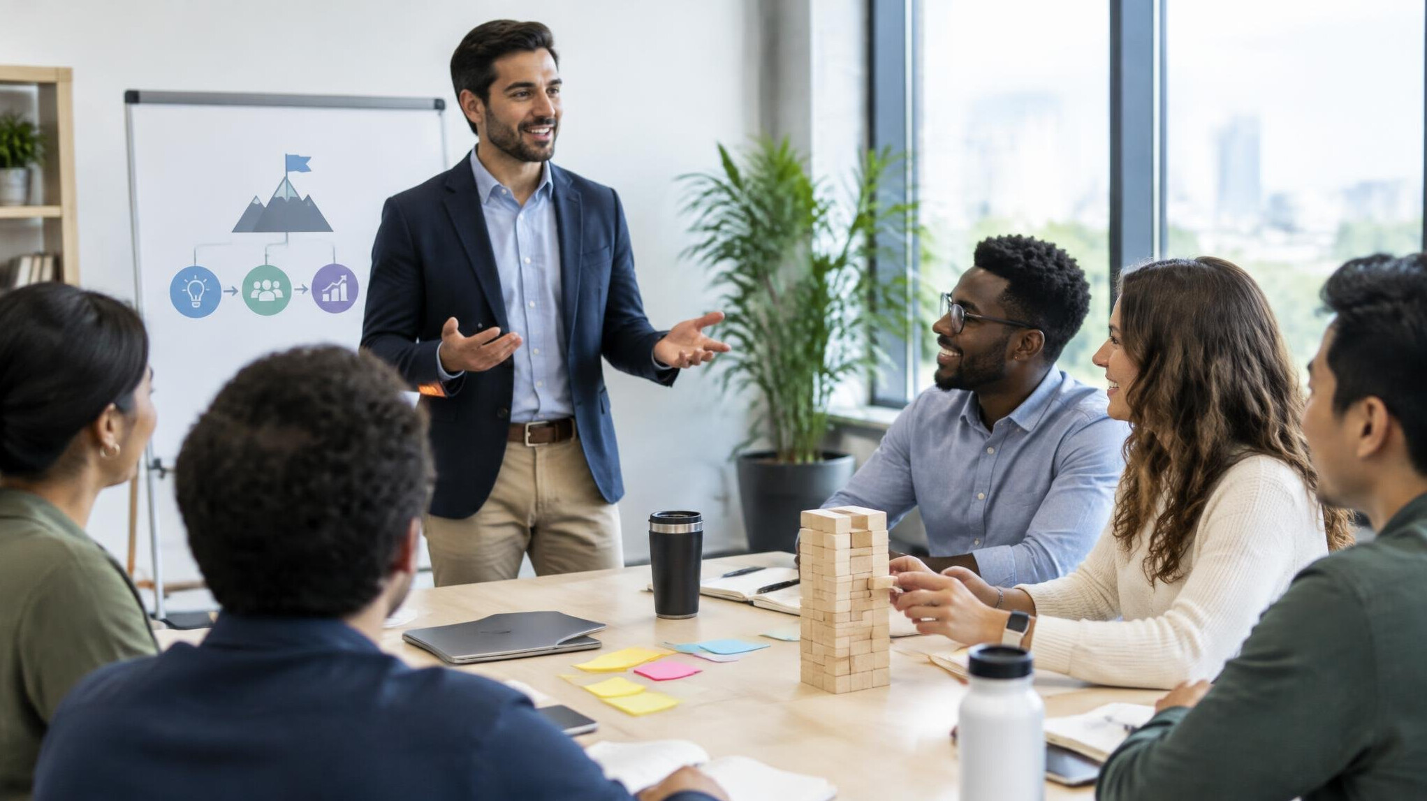 man giving presentation